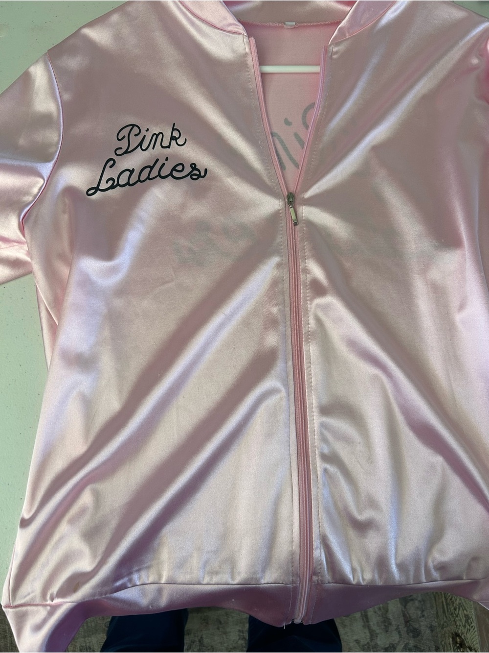 Halloween! Pink Ladies Women's Pink Satin Jacket